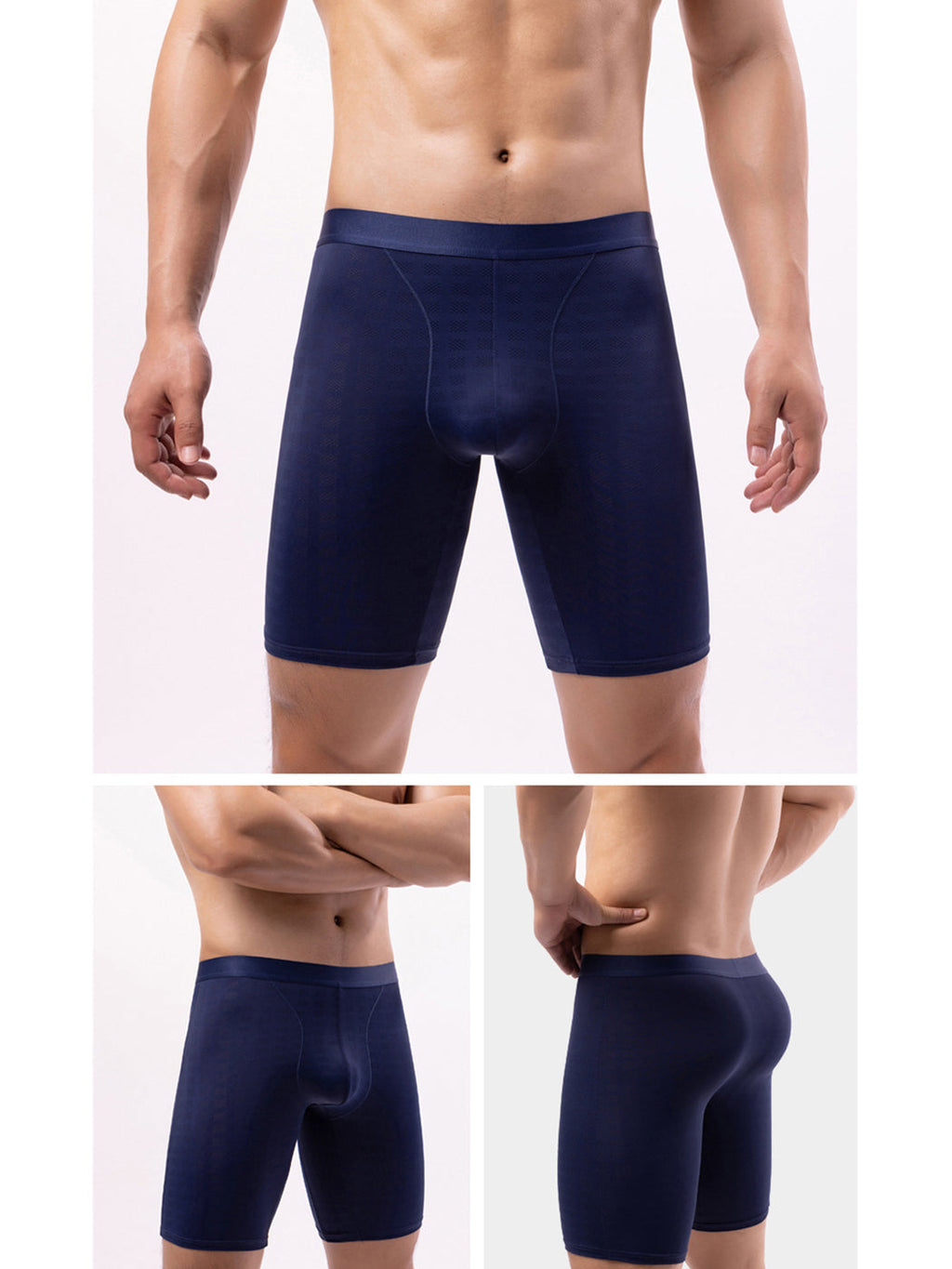 2 Pack Men’s Front Pouch Mesh Boxer Briefs