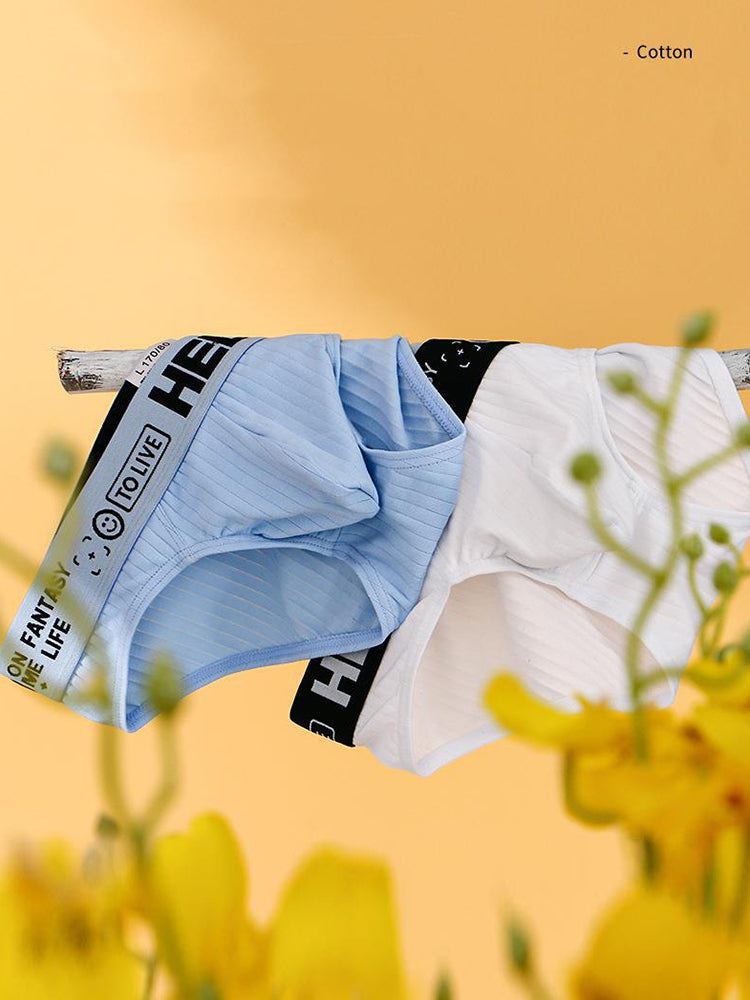 Men's Cotton Ribbed Breathable Briefs with 3D Pouch