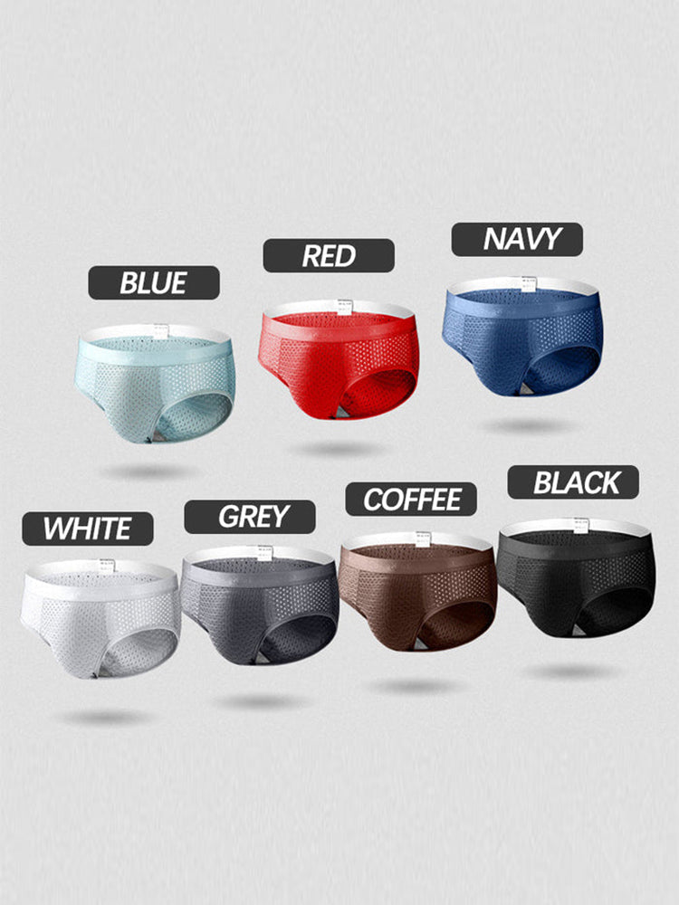 4 Pack Breathable Ice Silk Antibacterial Men's Briefs