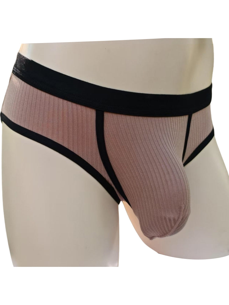 3 Pack Men's Seamless Comfort Large Supportive Pouch Sexy Low-Rise Briefs