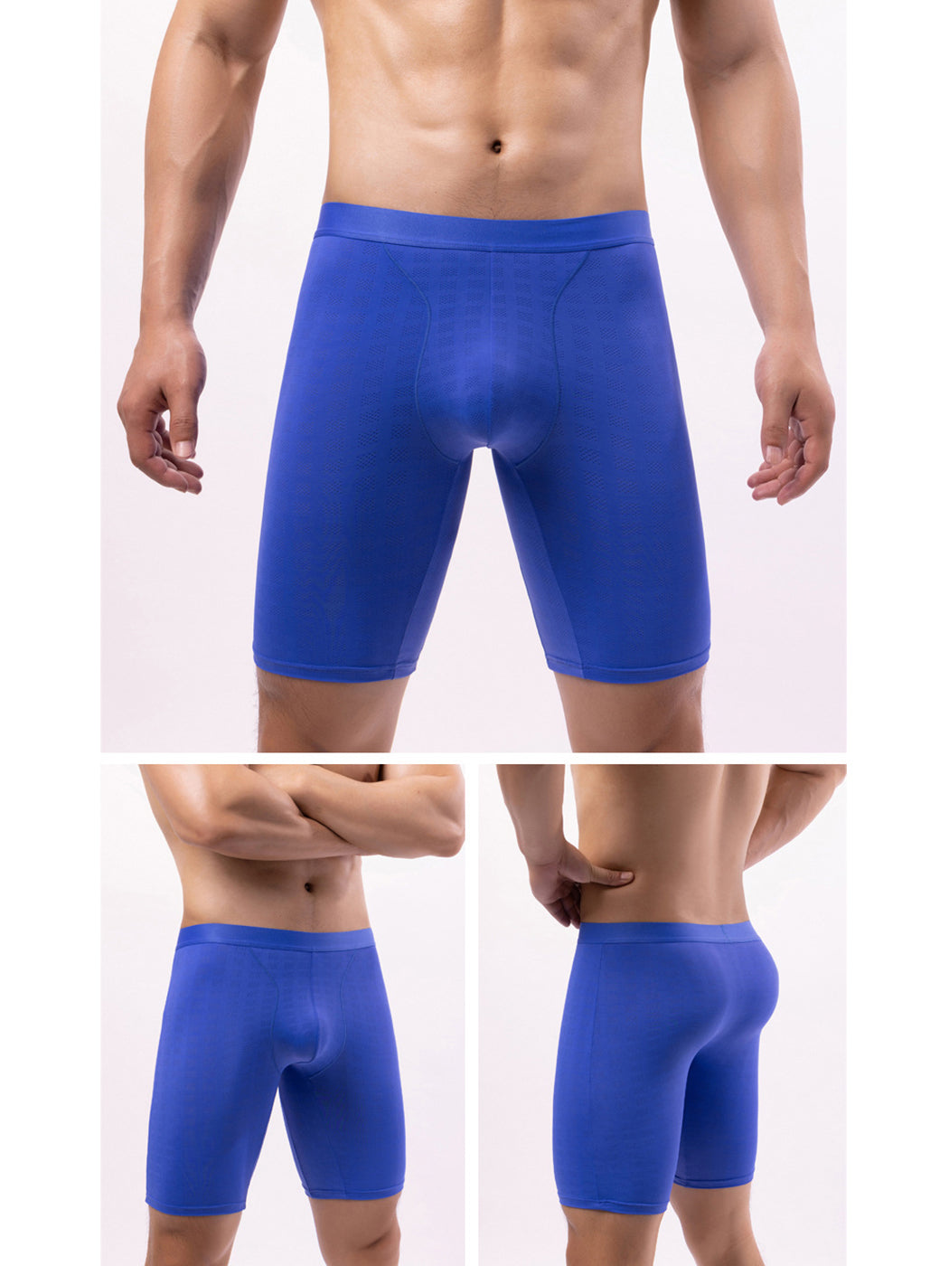 2 Pack Men’s Front Pouch Mesh Boxer Briefs