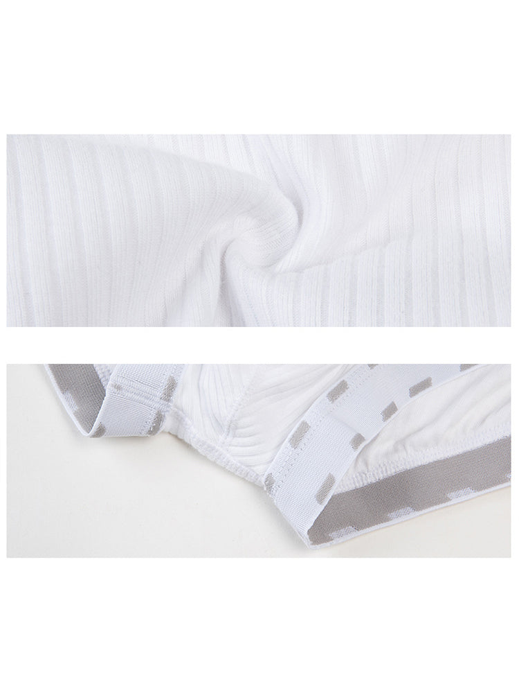 Men's Threaded Fabric Pouch Trunks With Fly