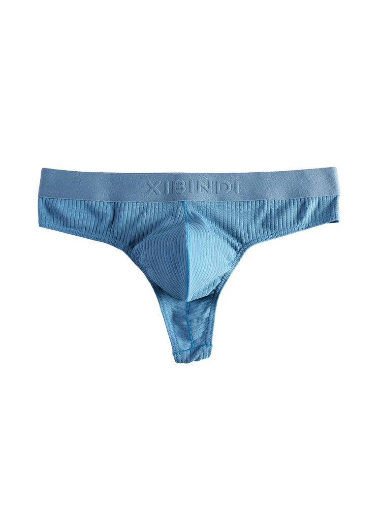 4-Pack Men's Ultra-Soft Cotton Mid-Rise Stay-Put Fit Seamless Thong