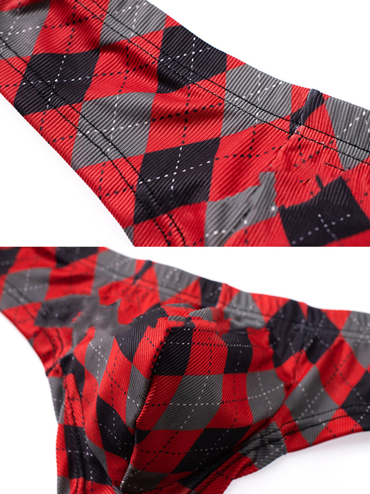 Men’s Low-Rise U-Convex Print Thong