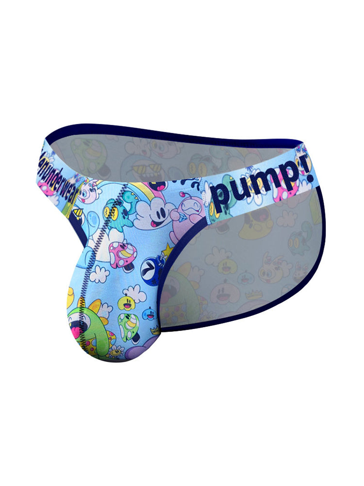 2 Pack Men's Cartoon High-Cut Breathable Bikini