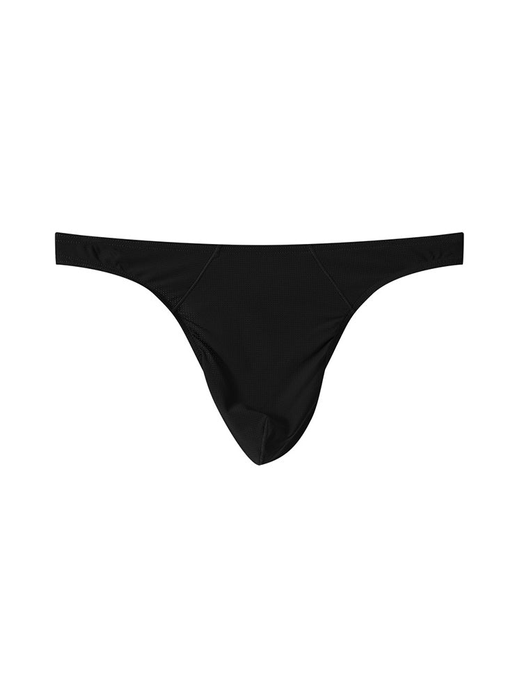 3 Pack Men's Low-Rise Performance Thong - Breathable Mesh & Smooth Fabric