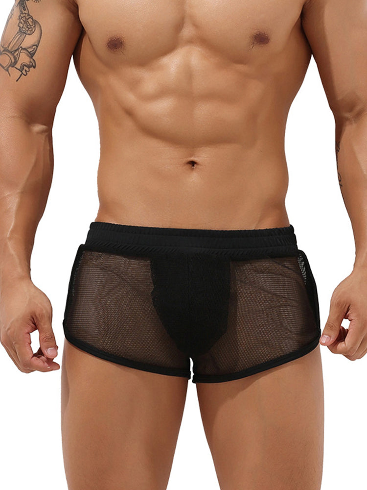 Men’s Sexy See Through Mesh Boxer Shorts