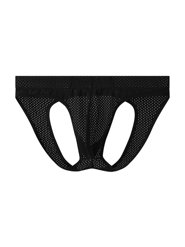 3 Pack Men's Sexy Mesh Transparent Big Pouch Jockstrap
