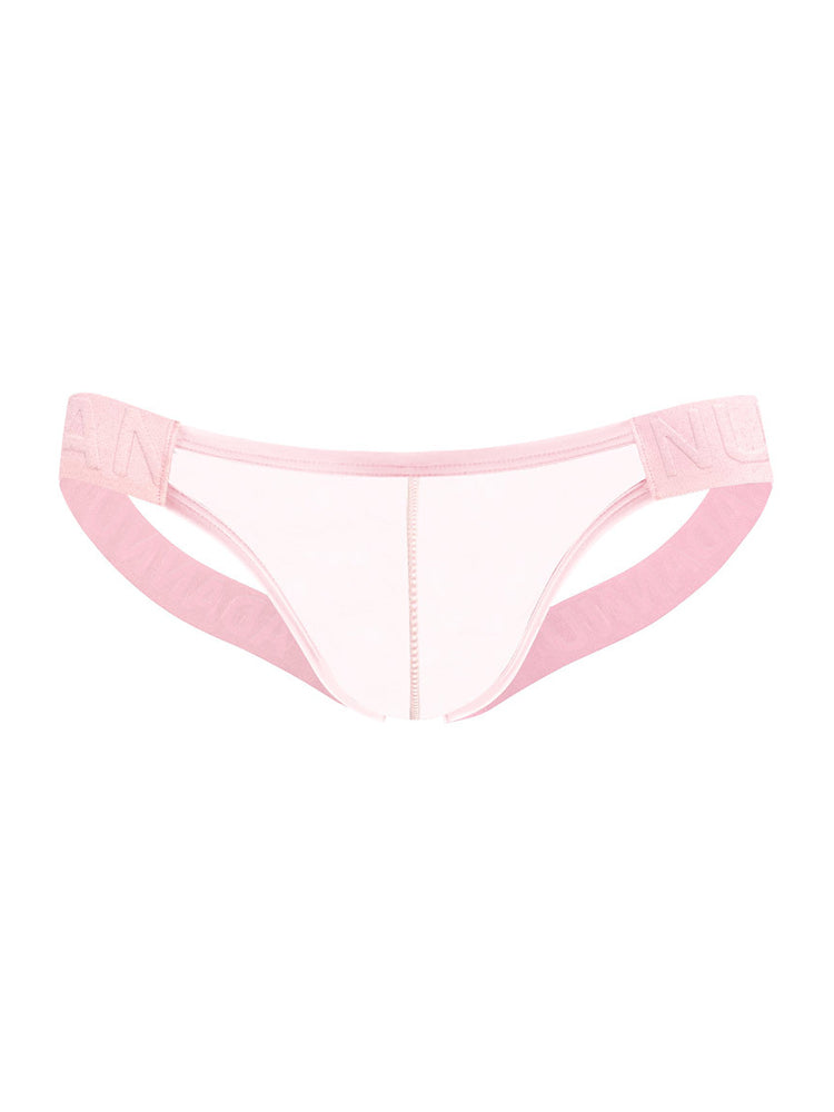 2 Pack Men's Sheer No-Waistband Jockstrap with Textured Pattern