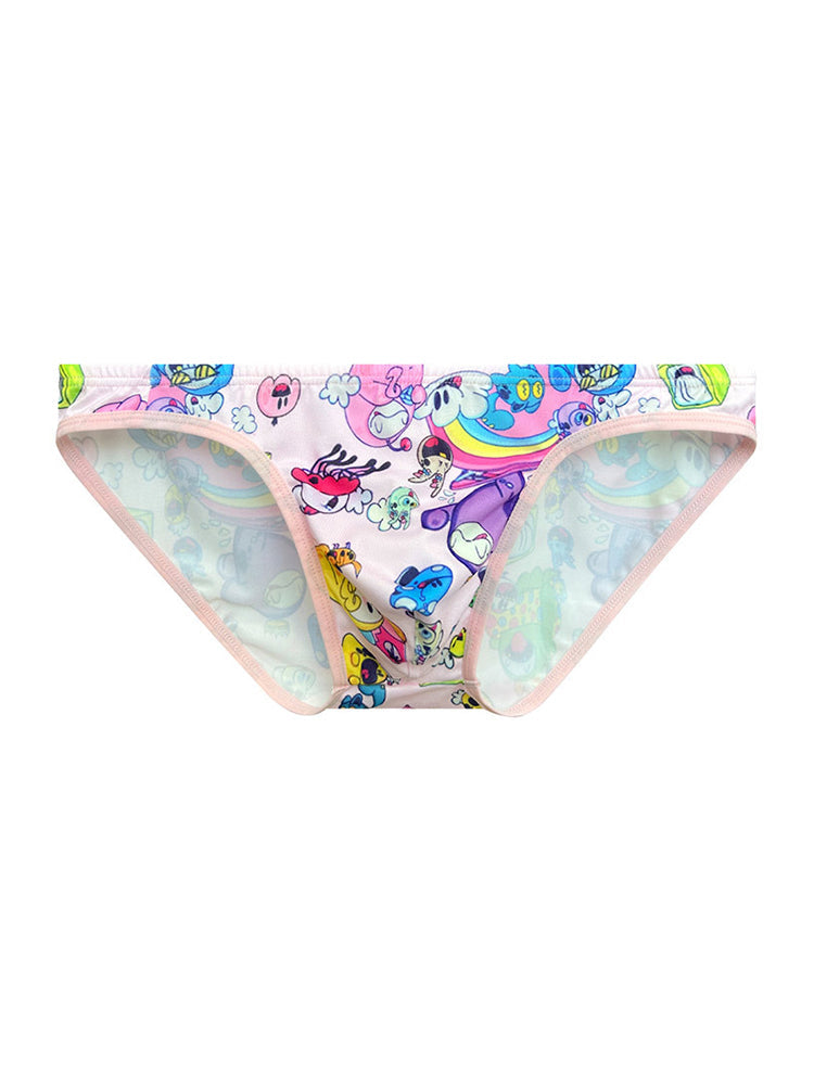 2-pack Men's Breathable Sports Cartoon Print Bikini