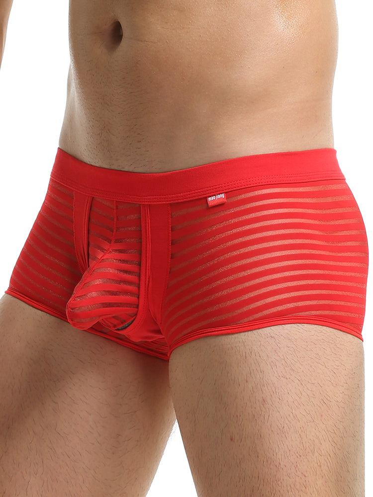 Men’s Sexy Striped Hollow Jockstrap With Separate Pouch