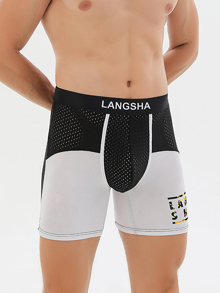 Men's Anti-Chafing Sports Boxer Briefs with Spacious Pouch