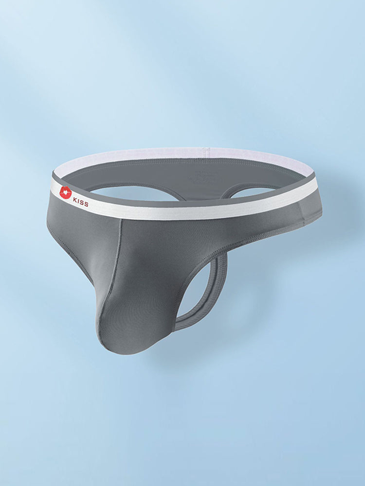 3 Pack Men's Ice Silk Sexy U-Shaped Pouch Kiss Thong