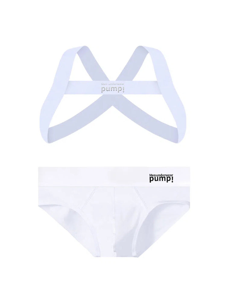 Men's Sporty Cut Anti-Chafing Stretch Fit Shoulder Strap & Underwear