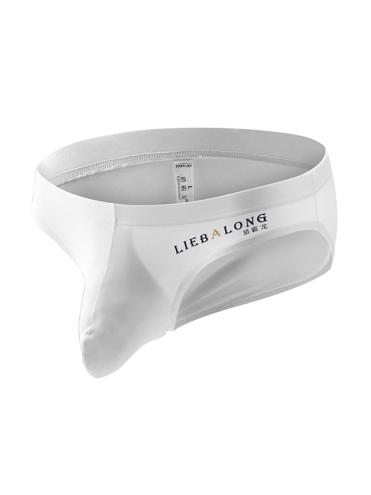 3 Packs of Men's Ice Silk Seamless Convex Pouch Briefs