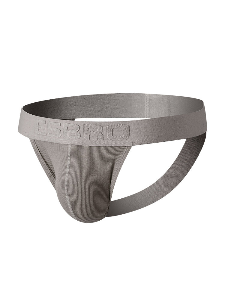 2 Pack Men's Ribbed U-Pouch Sexy Jockstrap