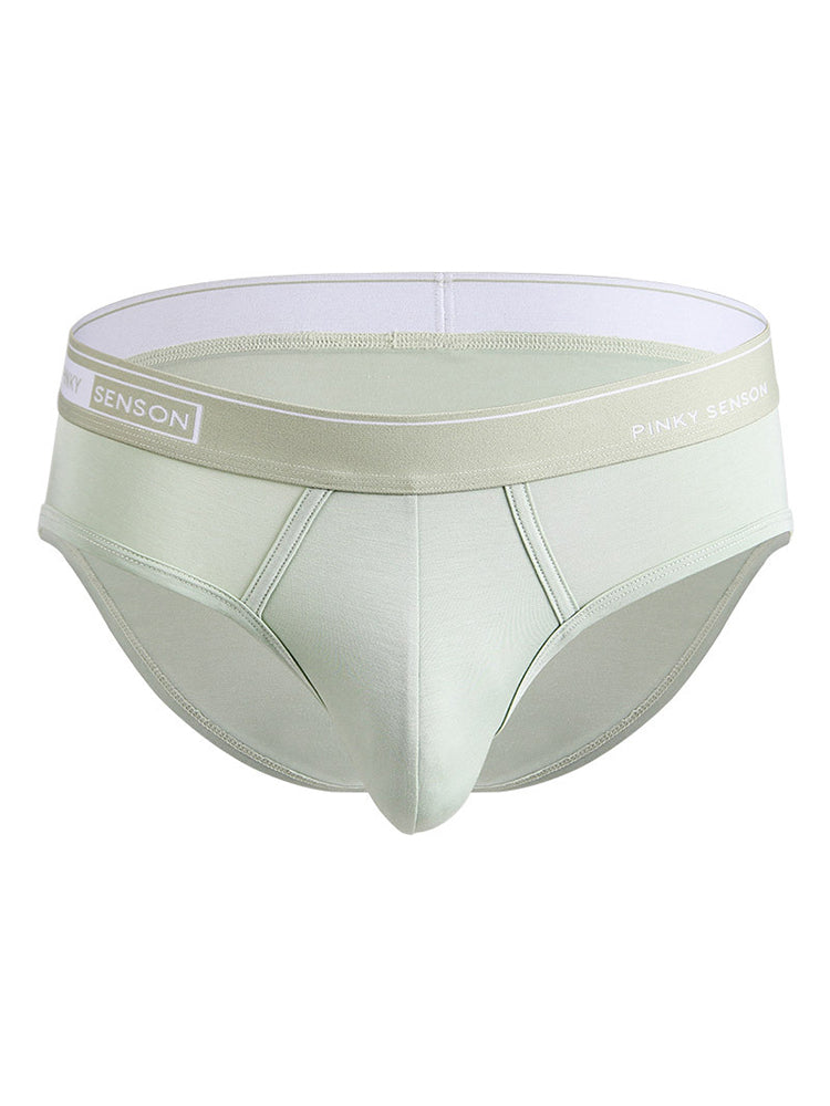 4 Pack Men's Modal Skin-Friendly Solid Color Mid-Rise Briefs