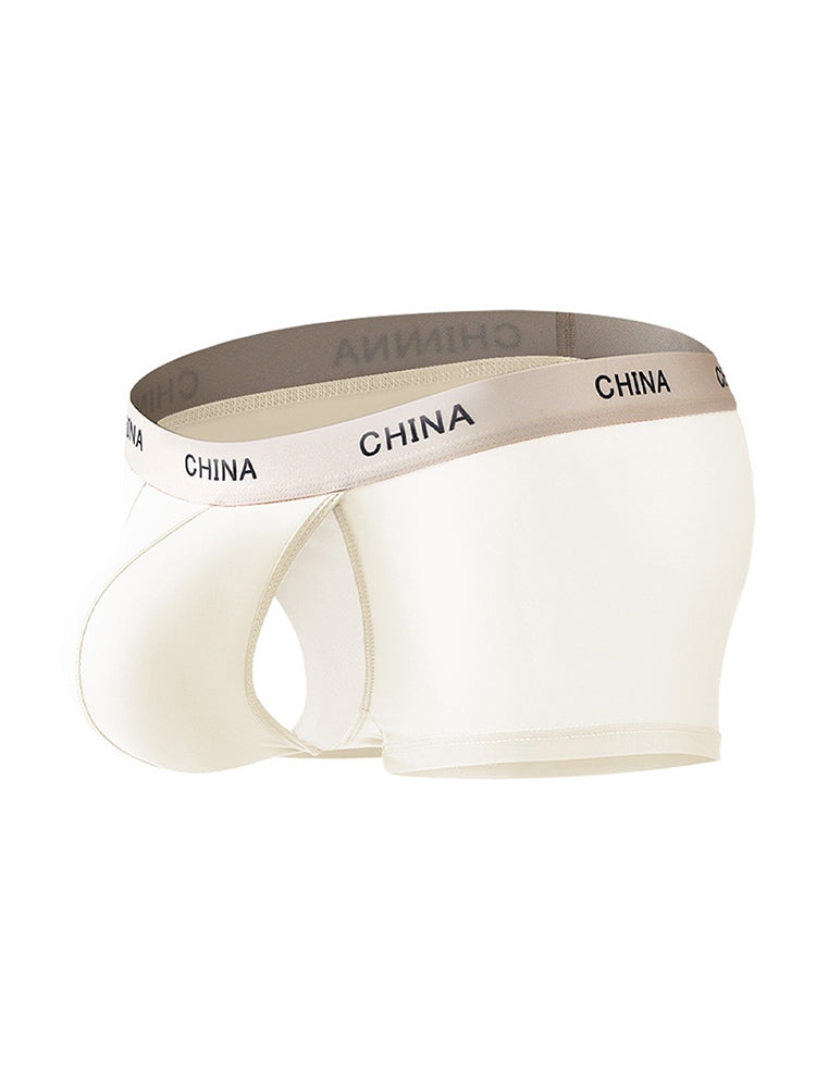 3 Pack Men's Ice Silk Bare-Sensation Breathable Lightweight Separating Trunks