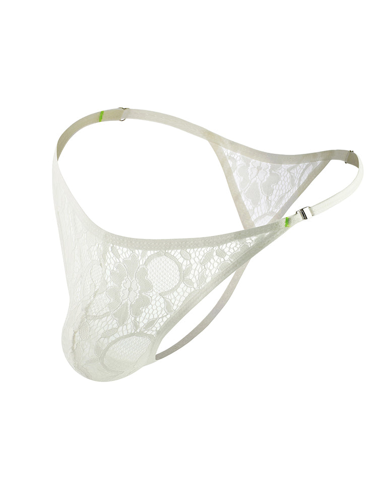 4-pack Men's Lace Side Buttoned Thongs