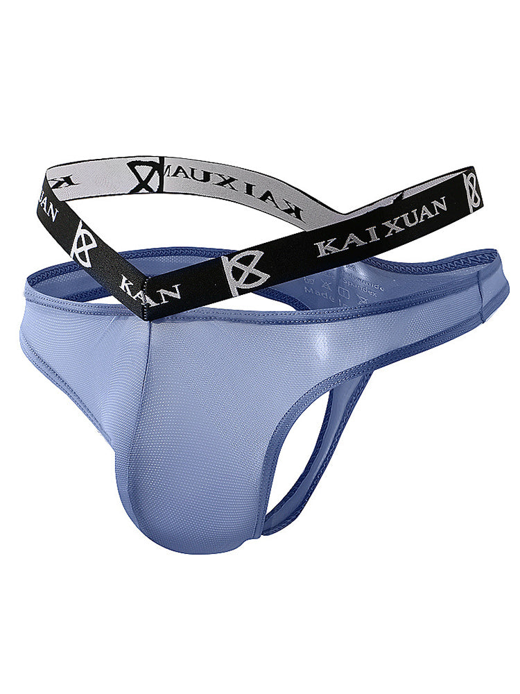 3 Pack Men's Sexy Ice Silk Mesh Breathable Erotic Thong & Strings