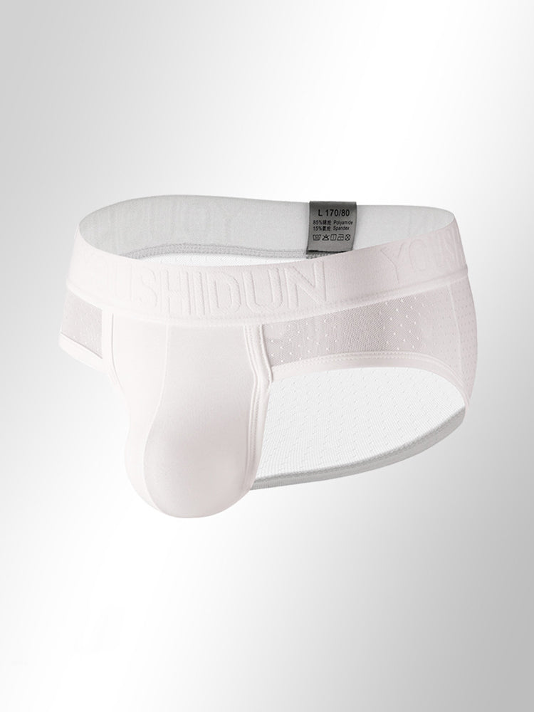 2 Pack Men's Low Rise Mesh Large Pouch U-convex Breathable Comfortable Briefs