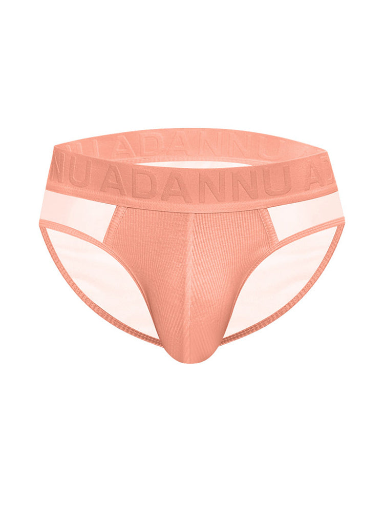 2-pack Men's Sexy Semi-transparent Ribbed Briefs