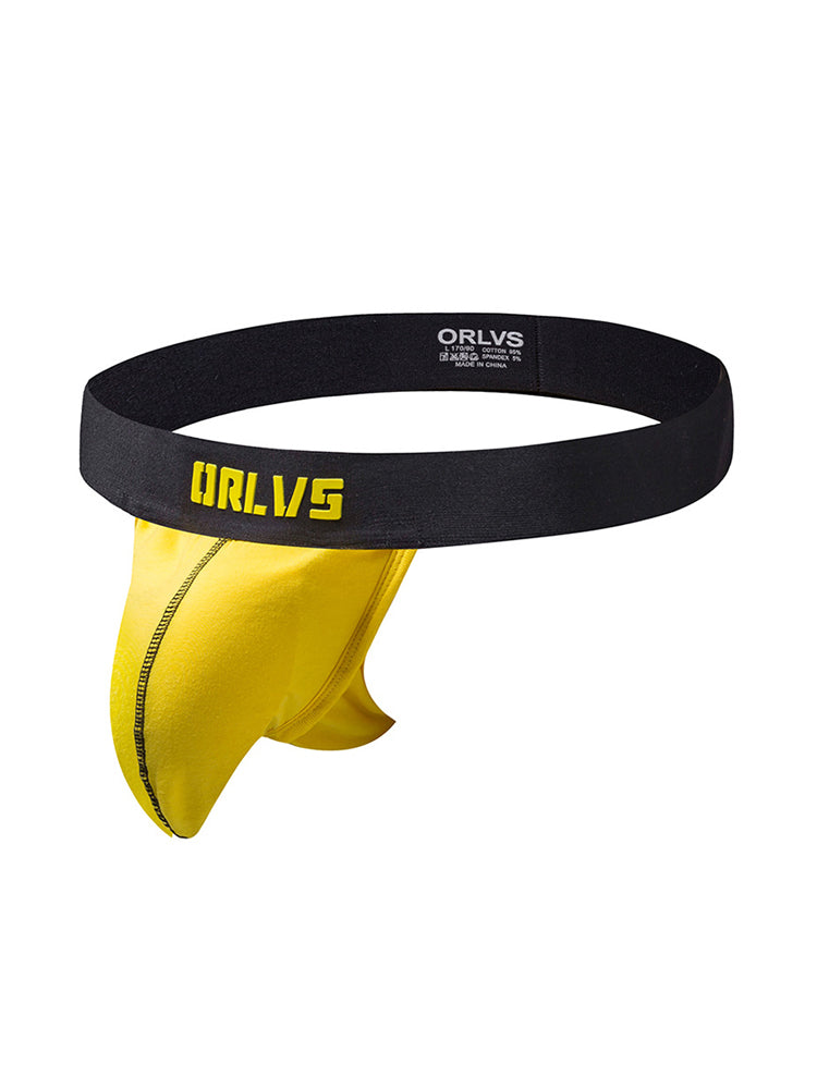 3 Pack Low-Cut Cotton Men's Thong with Enhanced Pouch