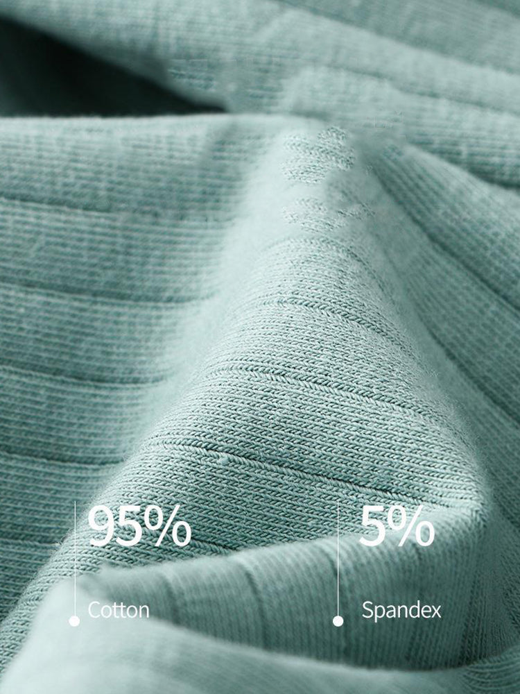 Men's Cotton Ribbed Breathable Briefs with 3D Pouch