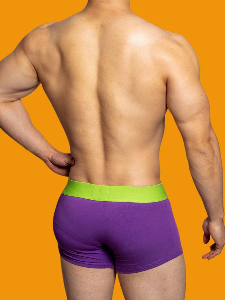 2 Pack Men's Mesh Transparent Open-Cut Cotton Mesh Trunks