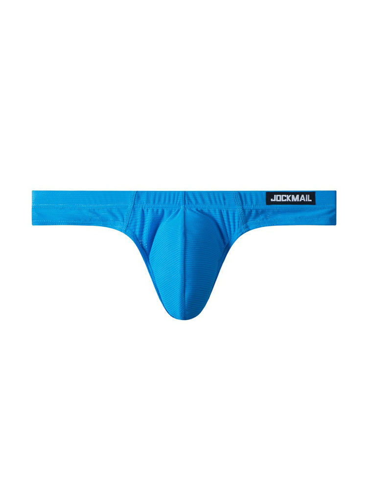 Men's Simple Breathable Mesh Pouch Thong & Strings