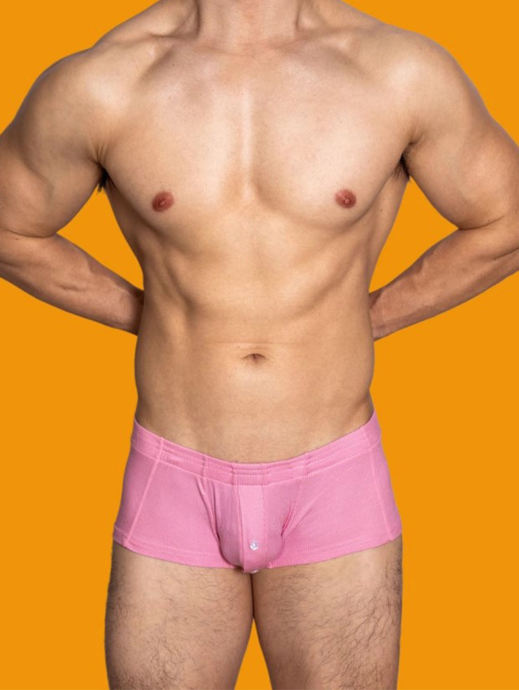 2-pack Men's Solid Color Comfortable Button-down Trunks