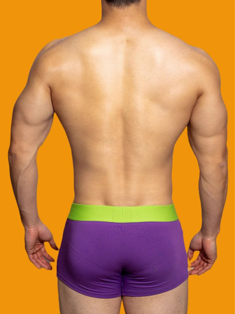 2 Pack Men's Mesh Transparent Open-Cut Cotton Mesh Trunks