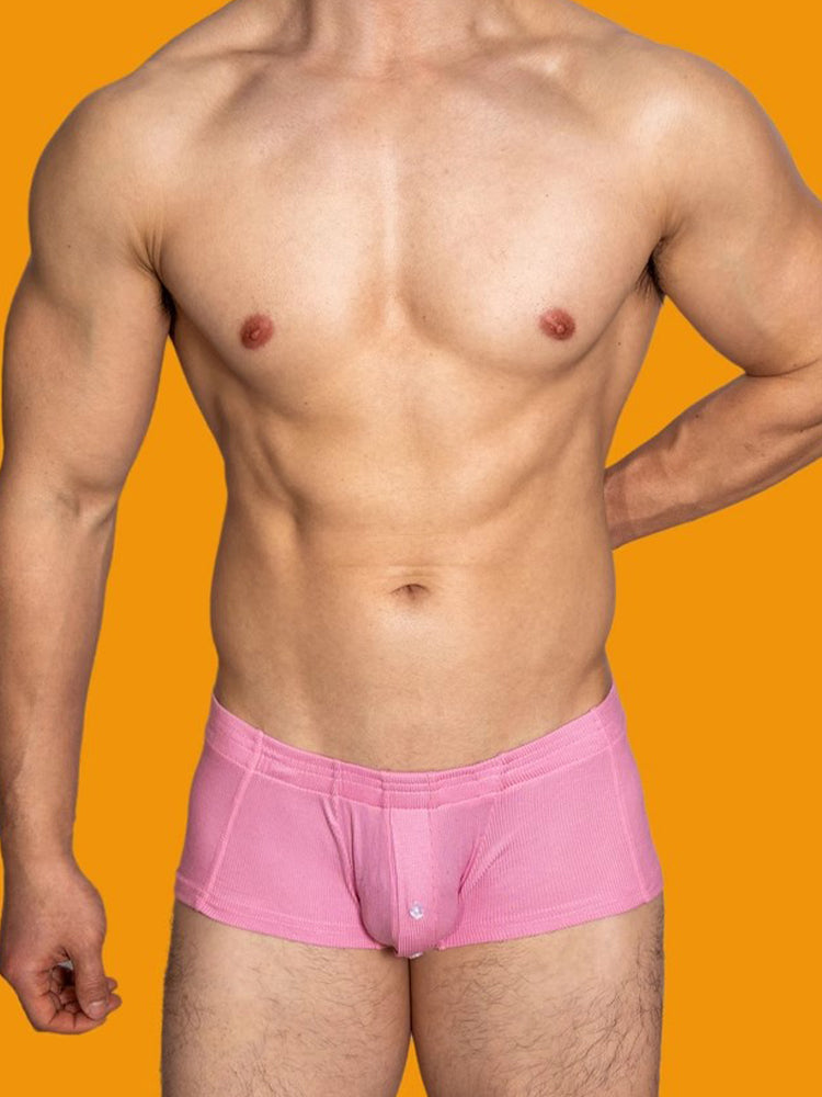 2-pack Men's Solid Color Comfortable Button-down Trunks