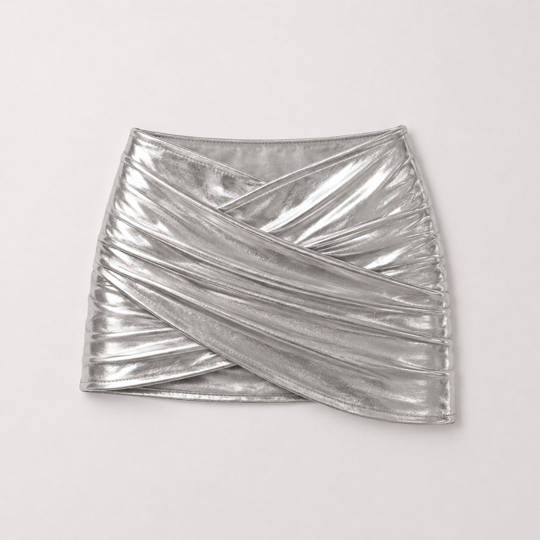 Silver Stardust Mini Skirt