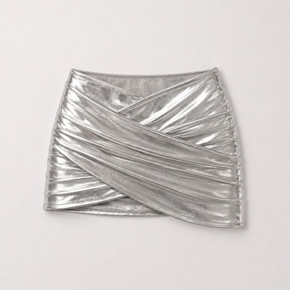 Silver Stardust Mini Skirt