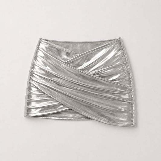Silver Stardust Mini Skirt