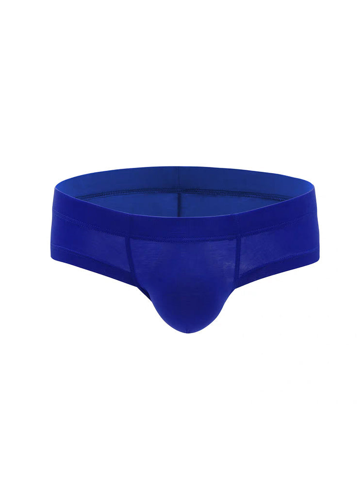 3 Pack Men's Cotton Solid U-Shaped Pouch Briefs
