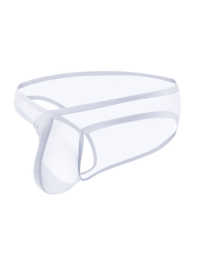 2 Pack Men's Sexy See-Through Triangle Y-Shaped Sleep Briefs