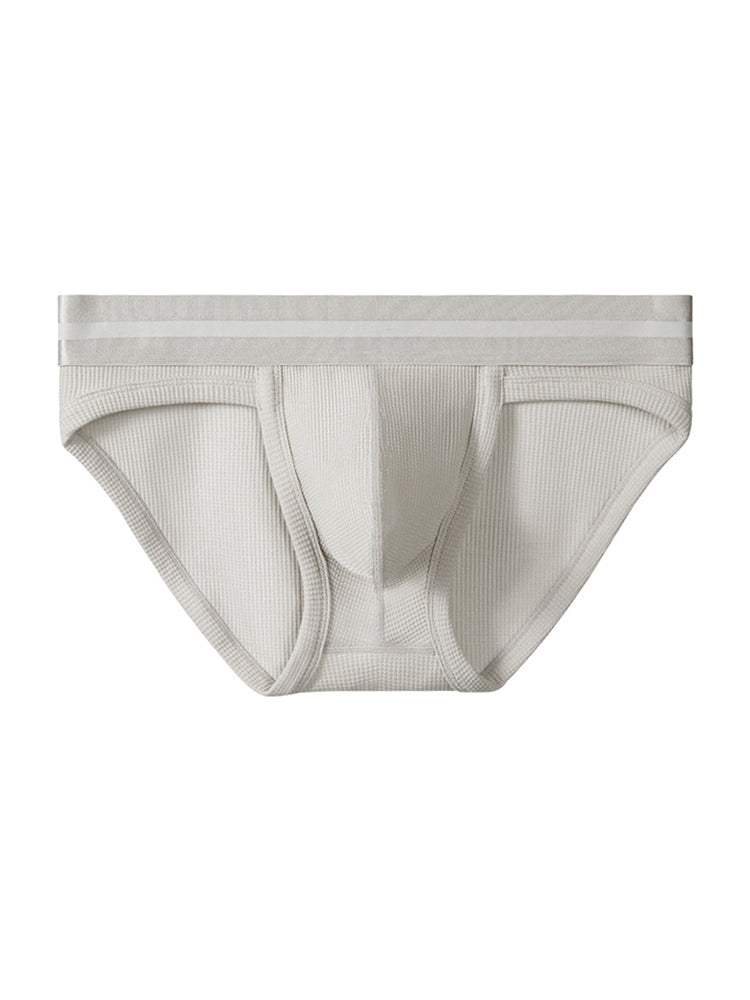 2 Pack Men's Waffle-Knit Cotton Separable Scrotum Support Briefs