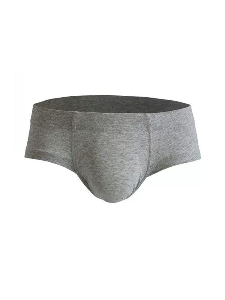3 Pack Men's Cotton Solid U-Shaped Pouch Briefs