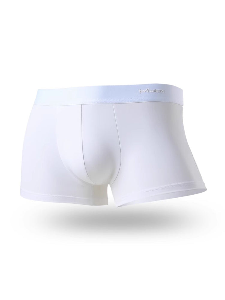 3 Pack Men's Ultra-thin Ice Silk Seamless Solid Trunks