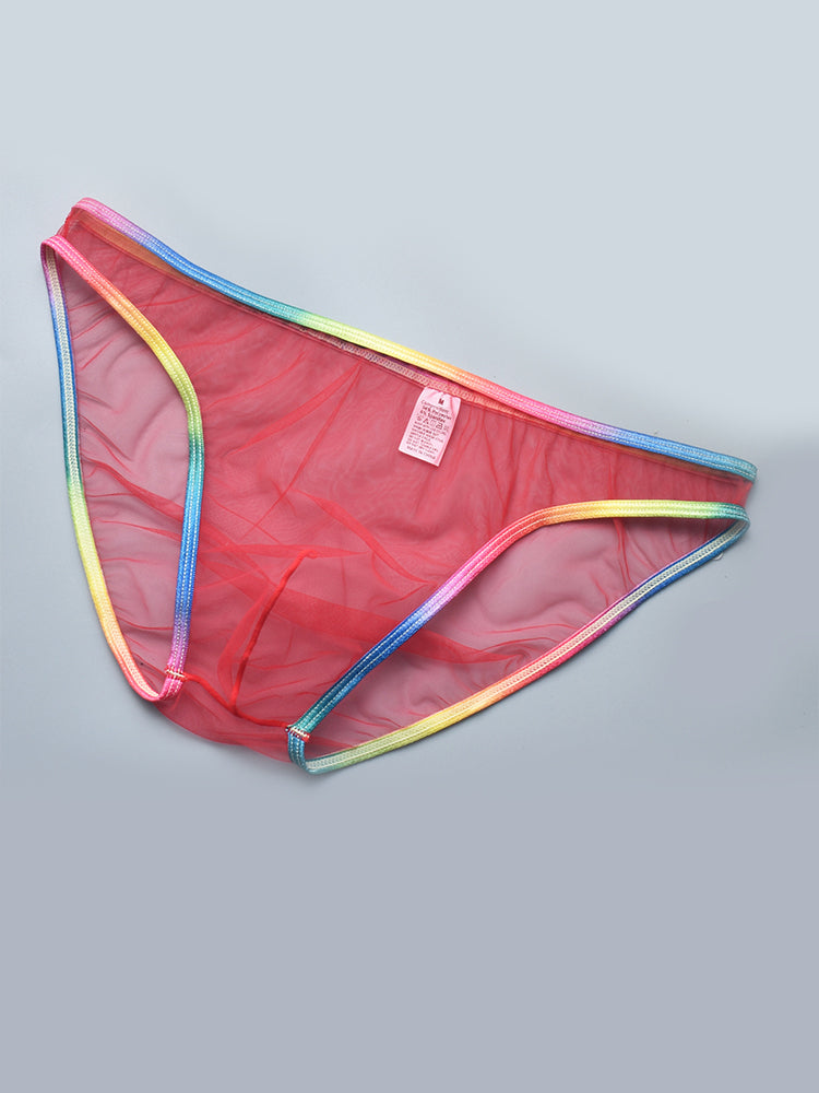 3-pack Men's Ultra-sheer Rainbow-edge Mesh Briefs