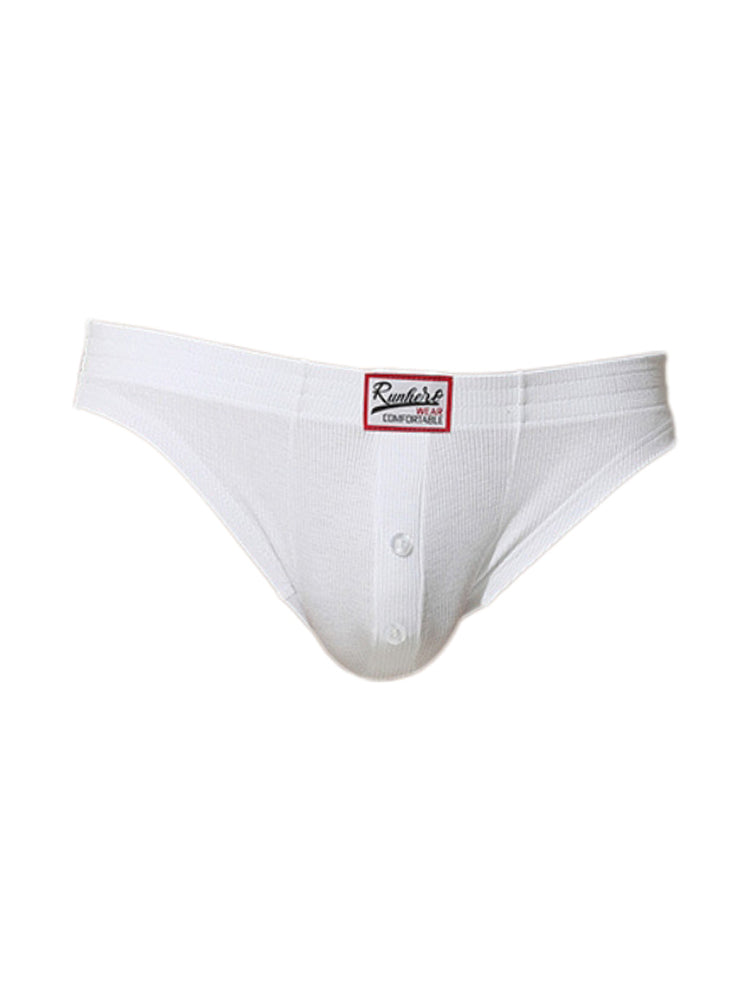 2 Pack Men's Premium Comfortable Fabric Low-Rise U-Shaped Button Fly Briefs