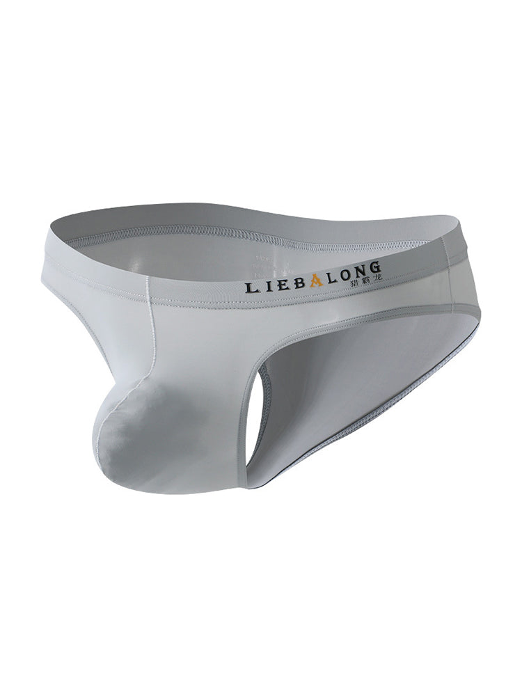 4 Pack Men's Ice Silk Low-Rise Big Pouch Sexy Comfortable Bikini