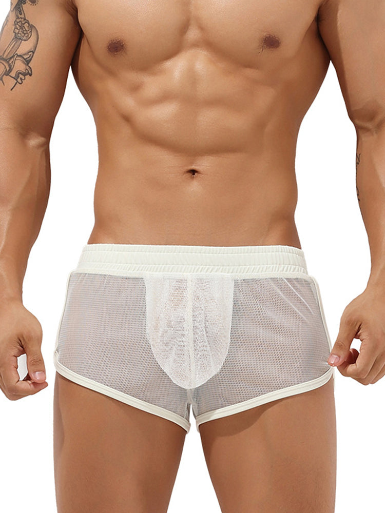 Men’s Sexy See Through Mesh Boxer Shorts