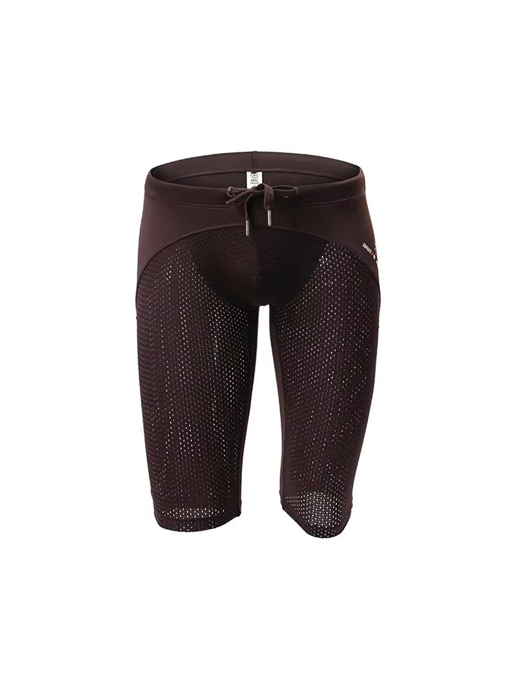 Men’s Athletic Compression Tight Shorts with Drawstring
