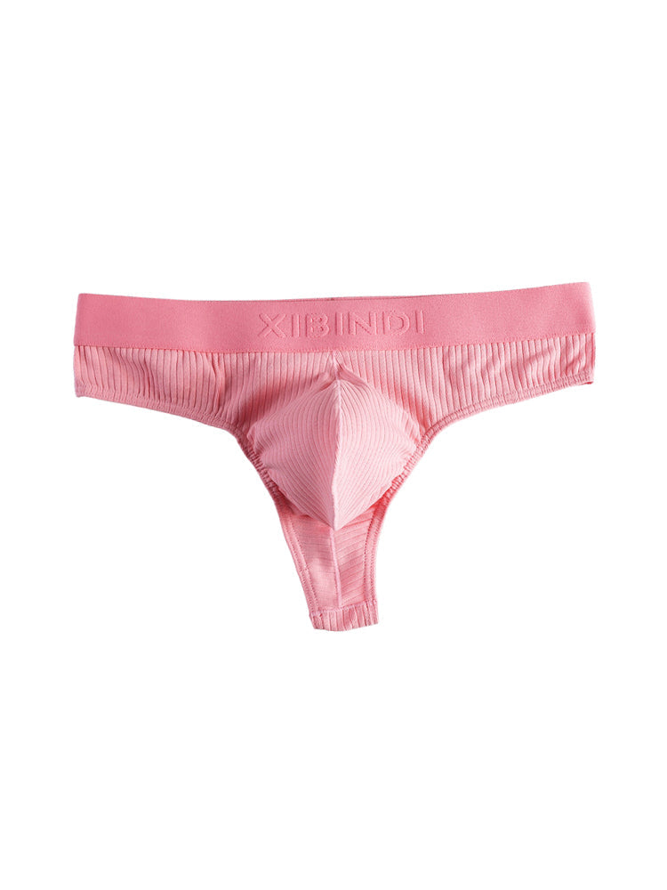 4-Pack Men's Ultra-Soft Cotton Mid-Rise Stay-Put Fit Seamless Thong