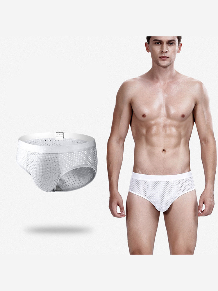 4 Pack Breathable Ice Silk Antibacterial Men's Briefs