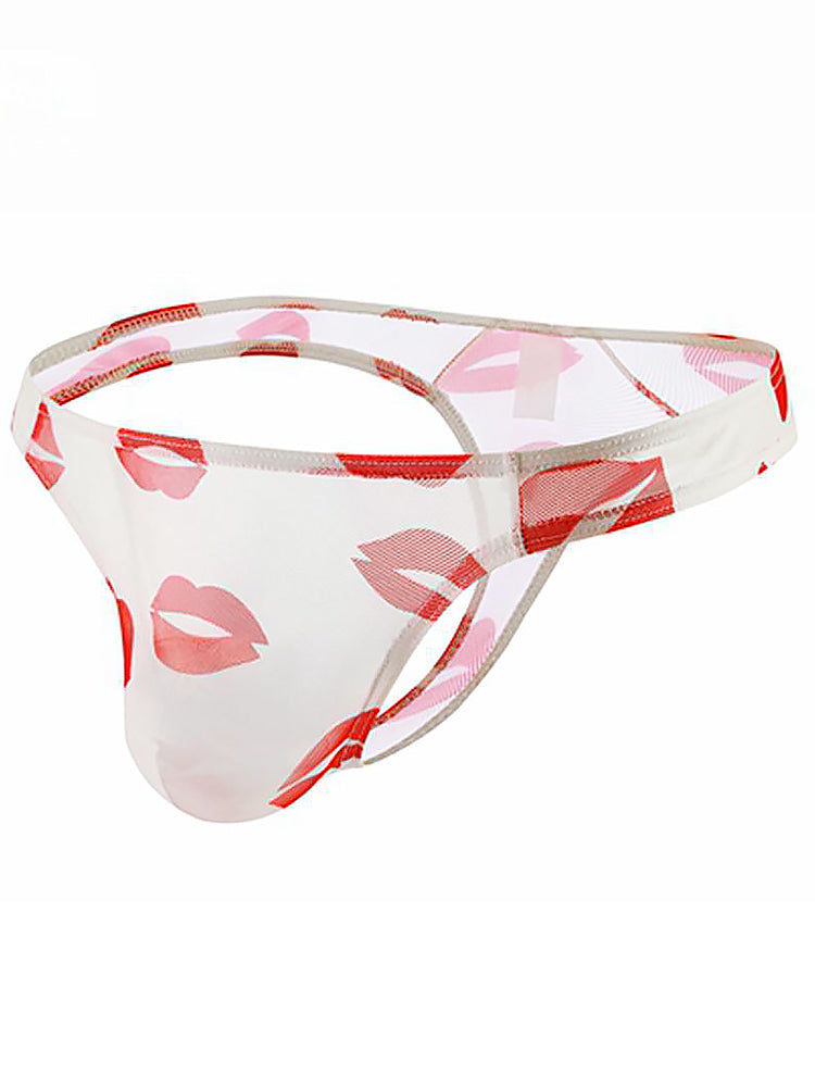 3 Pack Sexy Print Low-rise Thongs for Men