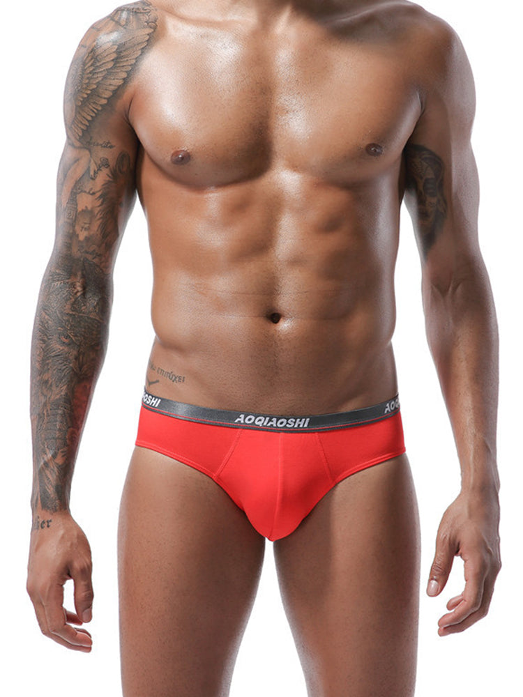 4 Pack Men’s Stylish 3D U Convex Pouch Briefs